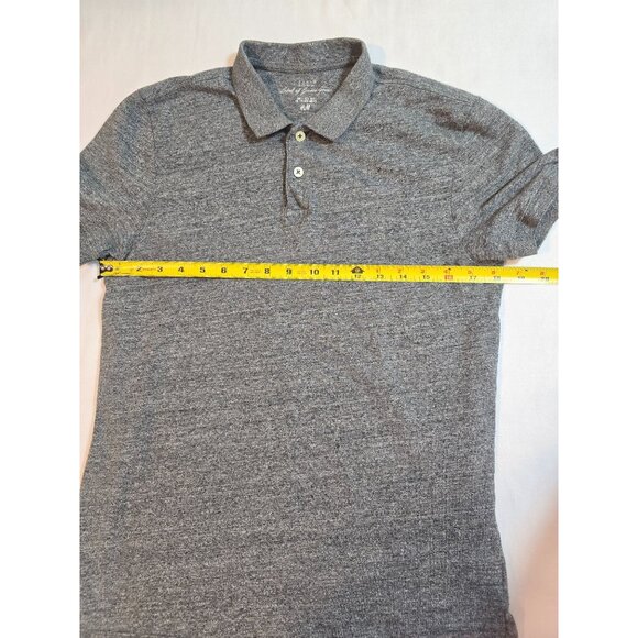 H&M L.O.G.G. Mens Gray Cotton Polo Shirt 2 button front Size S - Picture 7 of 10